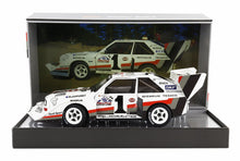 1/18 Audi Sport Quattro S1 model car with rally livery, available now at Vroomi