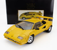 Modellino in scala Lamborghini Countach gialla di KK Diecast, esposto con confezione — ideale per i collezionisti Vroomi
