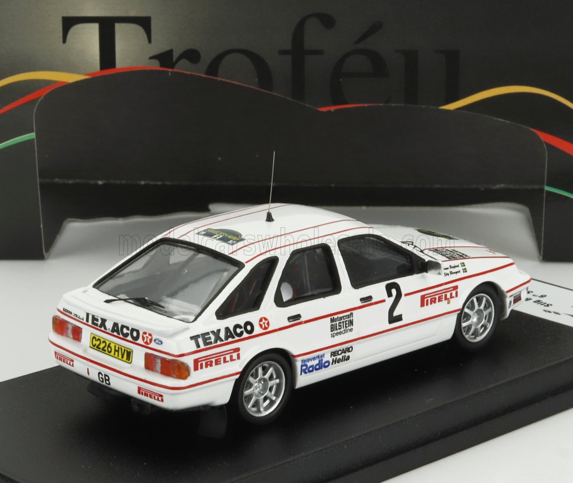 Ford Sierra XR 4x4 No. 2 Stig Blomqvist Bruno Berglund Rally Sweden 1987 Trofeu 1:43 scale model - image 2