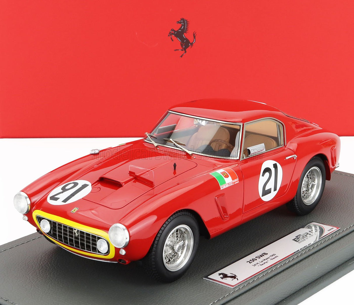 FERRARI | 250GT SWB 3.0L V12 TEAM EQUIPE NATIONALE BELGE N 21 24h LE MANS 1960 LUCIEN BIANCHI - JEAN BLATON BEURLYS - CON VETRINA - WITH SHOWCASE