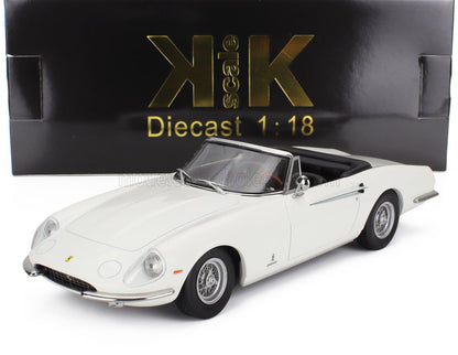 1/18 scale white die-cast convertible model car collectible, available at Vroomi.