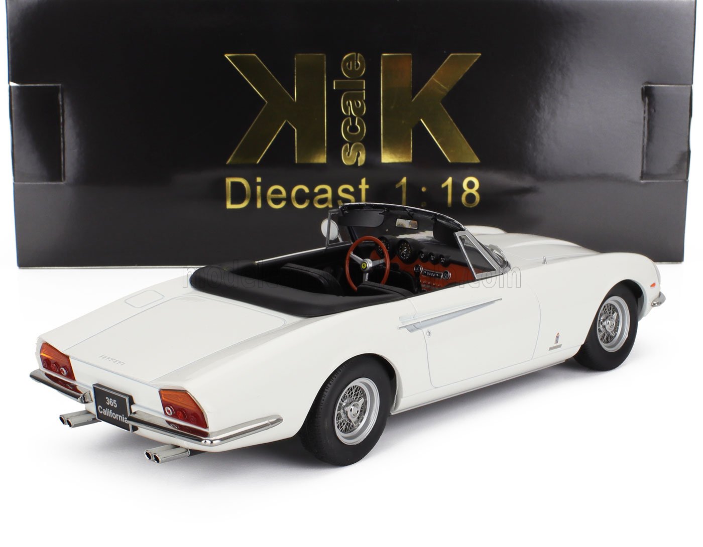 1:18 scale white die-cast convertible model car, available now at Vroomi for collectors
