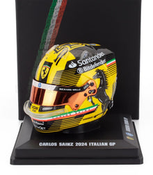 BELL HELMET | CASCO HELMET F1 CARLOS SAINZ TEAM FERRARI HP N 55 MONZA ITALY GP 2024