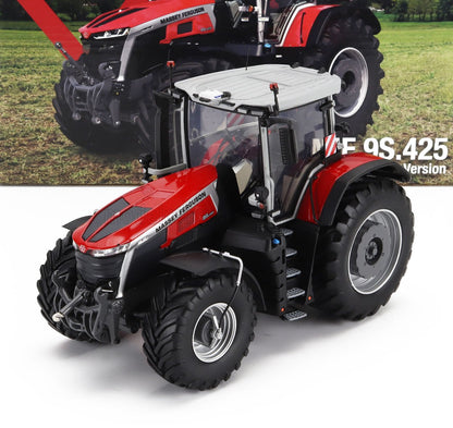 Detailed Massey Ferguson 9S.425 scale model tractor in red and black, available on Vroomi