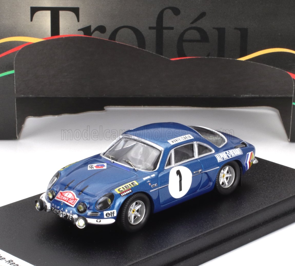 Alpine A110 1300 No. 1 Jean Claude Andruet Patrice Ecot Rally Monte Carlo 1970 Trofeu 1:43 scale model