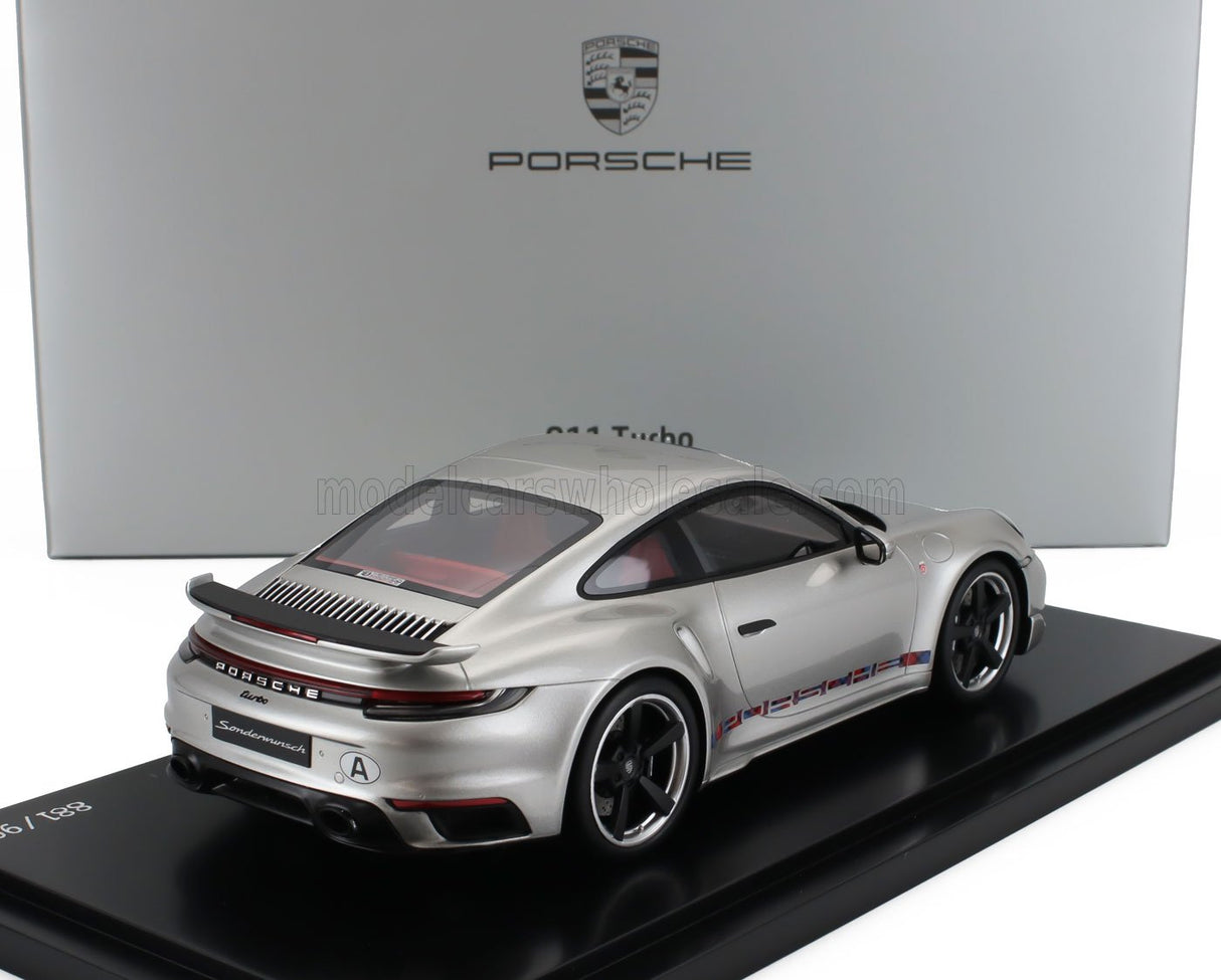 PORSCHE | 911 992 TURBO COUPE 2023 - FIRST TURBO REMASTERED - CON VETRINA - WITH SHOWCASE