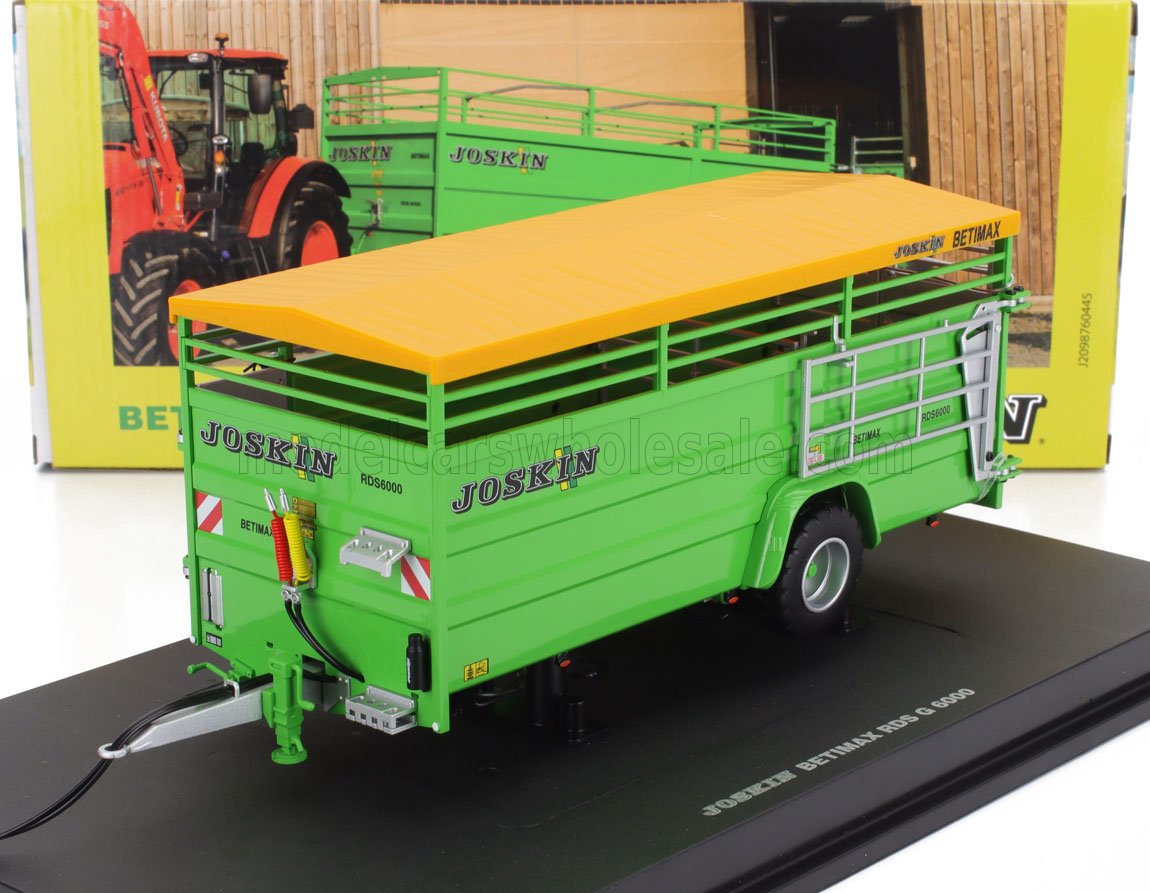 Joskin Betimax RDS6000 Livestock Trailer Silver Yellow Universal Hobbies 1:32 scale model