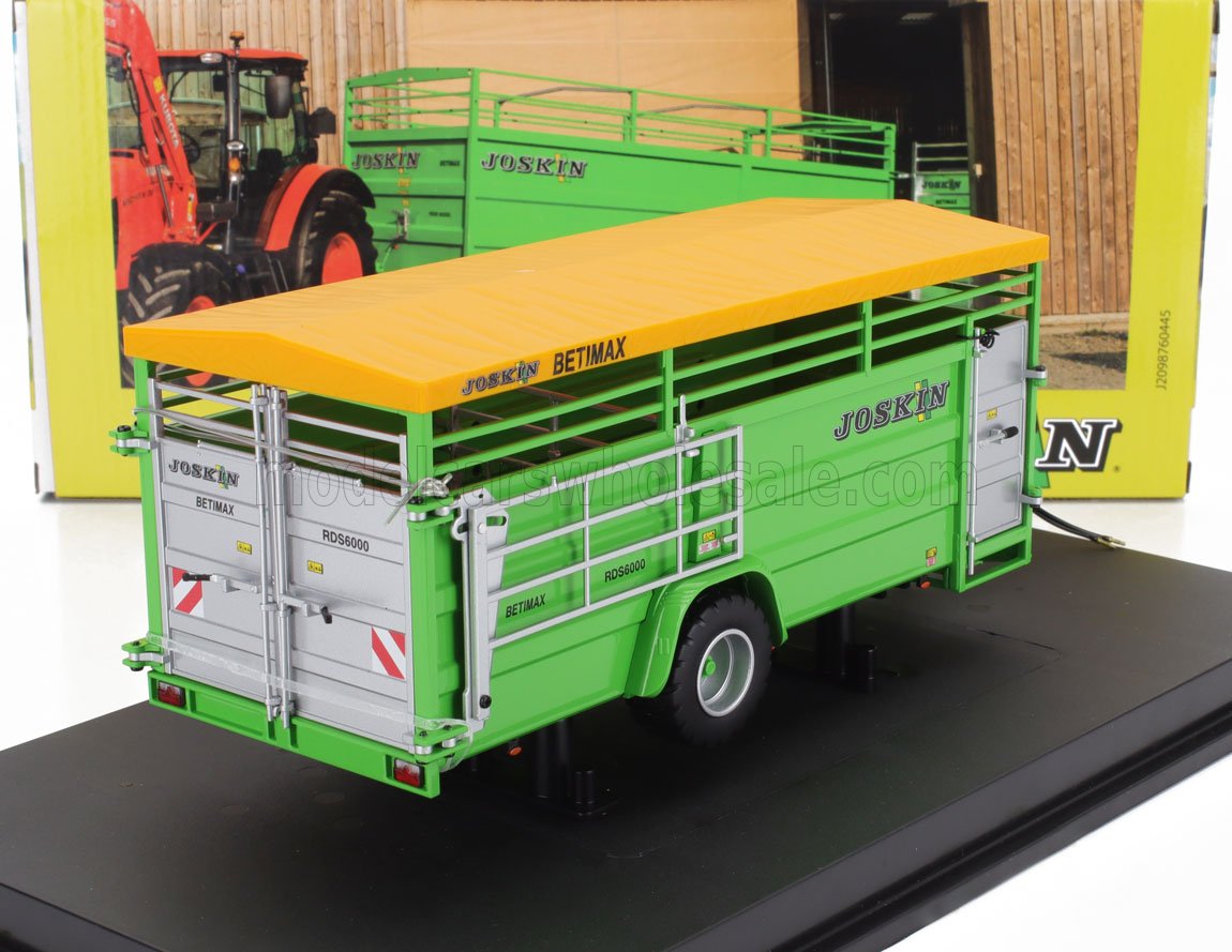 Joskin Betimax RDS6000 Livestock Trailer Silver Yellow Universal Hobbies 1:32 scale model - image 2