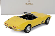 Chevrolet Corvette Cabriolet Open 1969 Giallo Norev 1:18