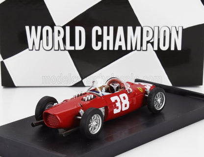 FERRARI - F1 156 N 38 WORLD CHAMPION 3rd MONACO GP 1961 PHIL HILL - WITH DRIVER FIGURE - RED Scale model car on Vroomi