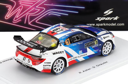 RENAULT - ALPINE A110 RGT TEAM CHL SPORT AUTO (night version) N 67 WINNER RGT CLASS RALLY MONTECARLO 2025 RAPHAEL ASTIER - DENIS GIRAUDET - BLUE WHITE