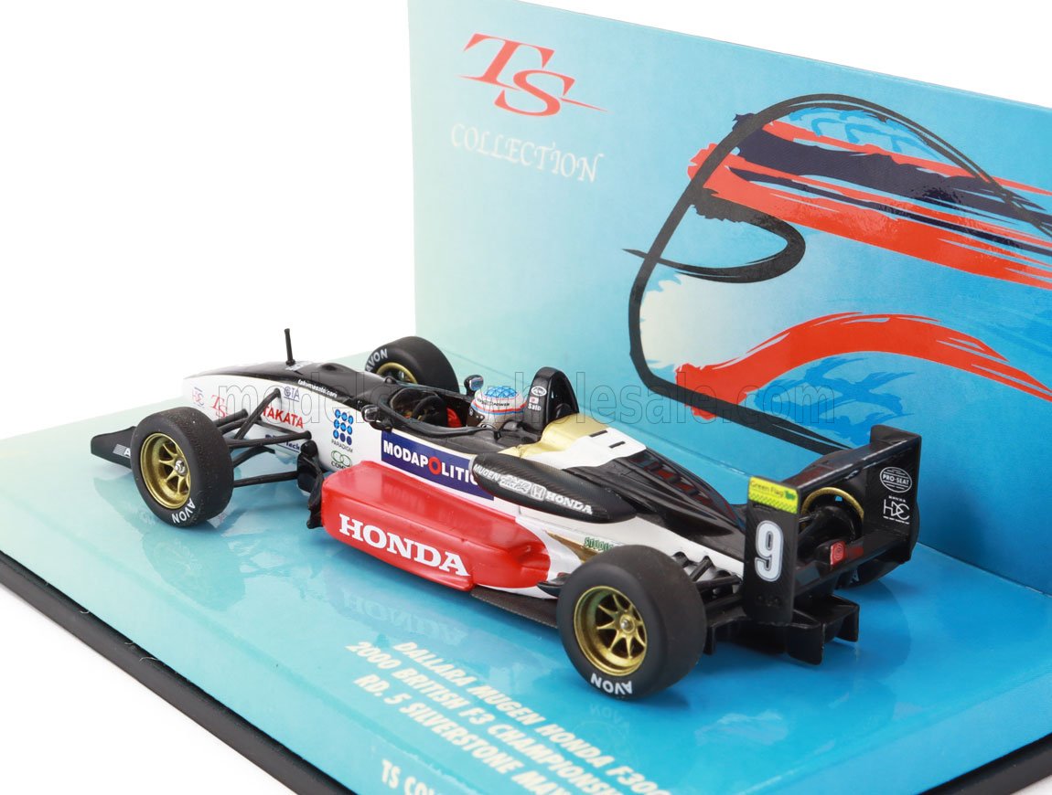 Voiture miniature : Dallara Mugen Honda F3 2000, N 9, présentée sur socle collectionneur Vroomi