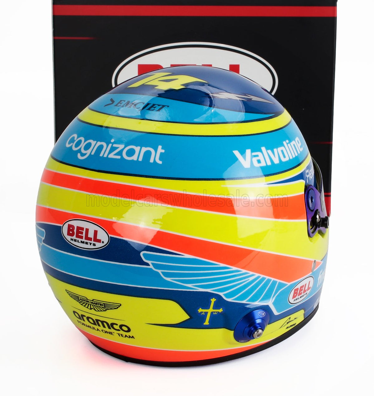 Bell Helmet Fernando Alonso Aston Martin Aramco No. 14 Season 2025 Mini Helmet 1:2 scale helmet - image 2