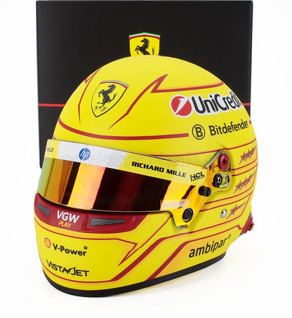 BELL HELMET - CASCO HELMET F1 LEWIS HAMILTON TEAM FERRARI HP N 44 SEASON 2025 - YELLOW