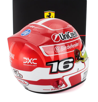 BELL HELMET - CASCO HELMET F1 CHARLES LECLERC TEAM FERRARI HP N 16 SEASON 2025 - RED WHITE