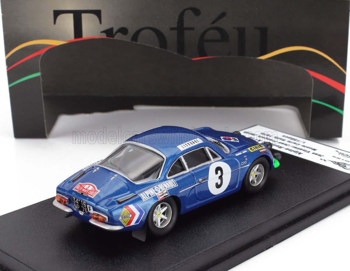 Alpine A110 No. 3 Jean Vinatier Jean Francois Jacob Rally Monte Carlo 1970 Trofeu 1:43 scale model - image 2