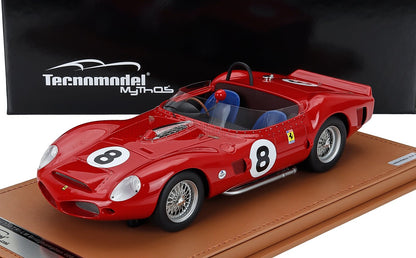 FERRARI - 330 TRI/LM SPIDER 4.0L V12 TEAM NORTH AMERICAN RACING N.A.R.T. N 8 WINNER 400km BRIDGHAMPTON 1962 PEDRO RODRIGUEZ - RED