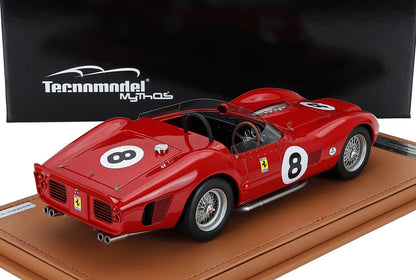 FERRARI - 330 TRI/LM SPIDER 4.0L V12 TEAM NORTH AMERICAN RACING N.A.R.T. N 8 WINNER 400km BRIDGHAMPTON 1962 PEDRO RODRIGUEZ - RED