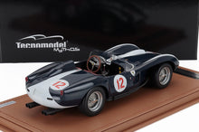 FERRARI - 250TR 3.0L V12 PONTOON FENDER TESTAROSSA SPIDER TEAM ASKOLIN N 12 3rd ELAINTARHANAJO RACE 1958 CURT LINCOLN - BLUE WHITE