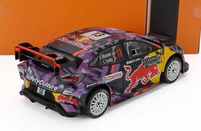 FORD ENGLAND - PUMA RALLY1 TEAM FORD M-SPORT (night version) N 13 RALLY MONTECARLO 2025 LOUIS LOUKA - GREGOIRE MUNSTER - BLUE YELLOW RED