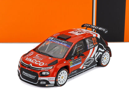 CITROEN - C3 RALLY2 TEAM PH SPORT N 22 WINNER RALLY MONTECARLO 2025 YOHAN ROSSEL - ARNAUD DUNAND - RED WHITE