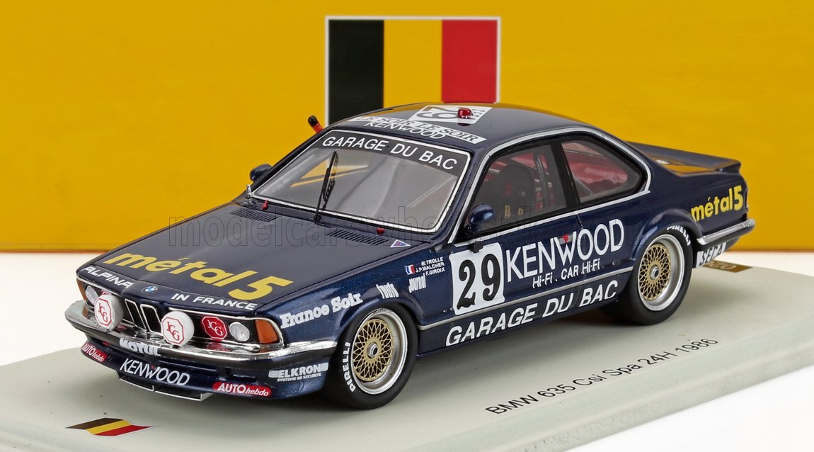 BMW - 6-SERIES 635 CSi TEAM GARAGE DU BAC N 29 24h SPA 1986 FABIEN GIROUX - JEAN PIERRE MALCHER - MICHEL TROLLE - BLUE, Vroomi, 