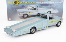 FORD - F-350 TRUCK RAMP CAR TRANSPORTER MALCO GASSER 1970 - LIGH BLUE MET - Vroomi