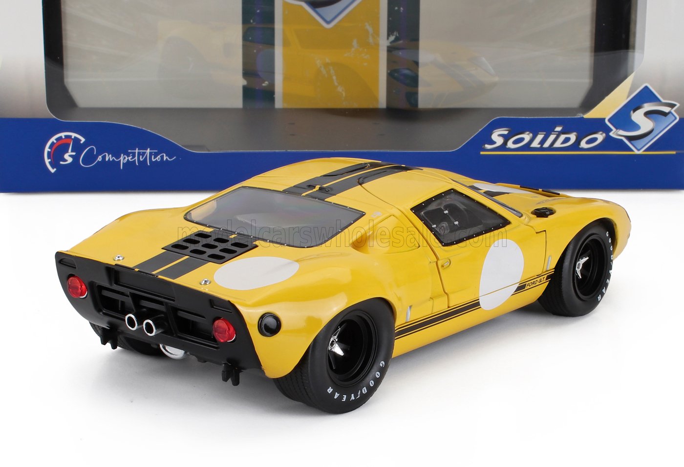 FORD - GT40 MKI N 0 RACING 1968 - YELLOW BLACK - Vroomi