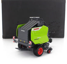 1/32 scale Claas Variant 580 RF round baler model with green and black body, red wheels, available at Vroomi