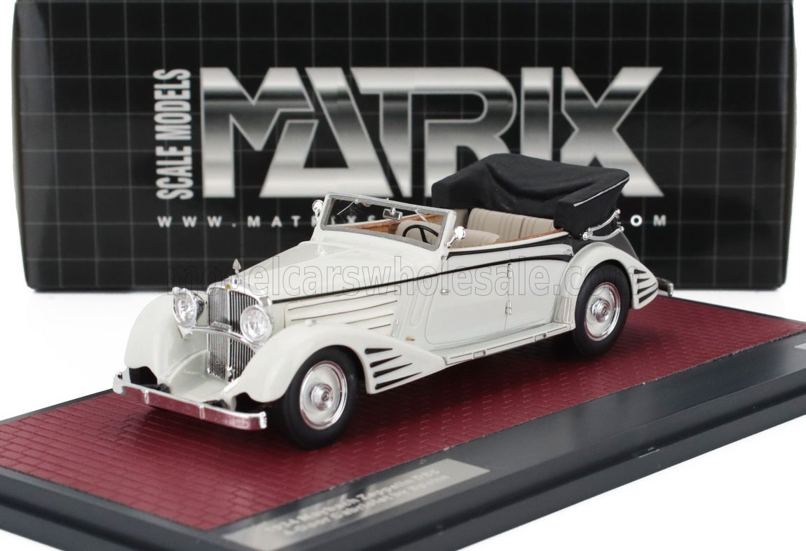 Maybach Zeppelin DS8 Cabriolet Open 1934 White Matrix Scale Models 1:43 scale model
