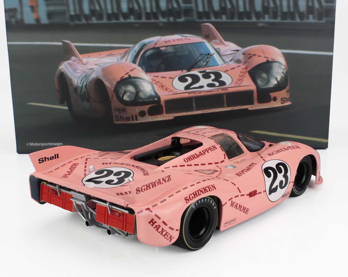 PORSCHE - 917/20 4.9L TEAM MARTINI INTERNATIONAL RACING PINK PIG N 23 24h LE MANS 1971 REINHOLD JOEST - WILLI KAUHSEN - PINK - Vroomi