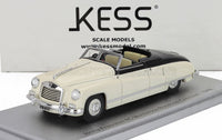 Modellino in scala Isotta Fraschini 8C avorio da Vroomi, cabriolet 1948 con capote nera
