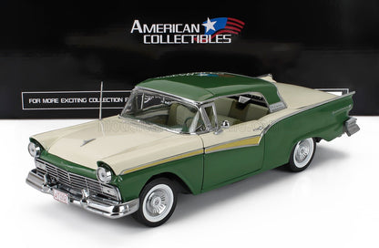 Green and cream 1950s scale model car collectible, available now at Vroomi for collectors