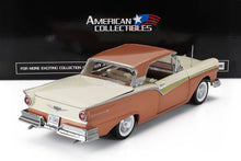Two-tone die-cast 1950s classic car scale model with chrome details, available at Vroomi.