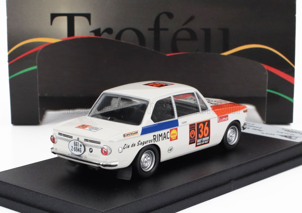 BMW 2002 Ti No. 36 Peter Kube Lothar Ranft Rally London-Mexico 1970 Trofeu 1:43 scale model - image 2