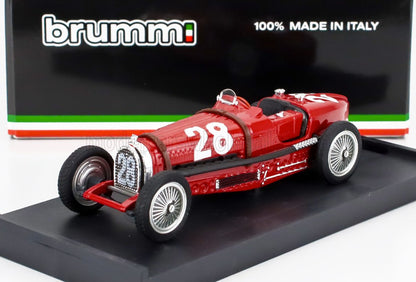 BUGATTI - F1 TIPO 59 N 28 MONACO GP 1934 TAZIO NUVOLARI - RED Scale model car on Vroomi