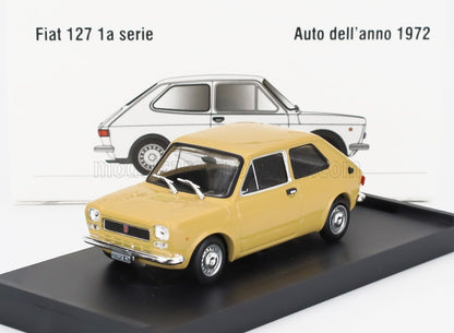 FIAT - 127 1-SERIES 1971 - BLACK INTERIOR - GIALLO TAHITI - YELLOW Scale model car on Vroomi