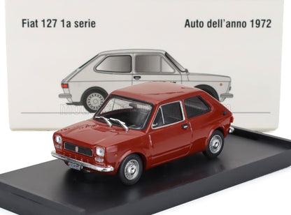 FIAT - 127 1-SERIES 1971 - BLACK INTERIOR - ROSSO SIERRA - RED Scale model car on Vroomi