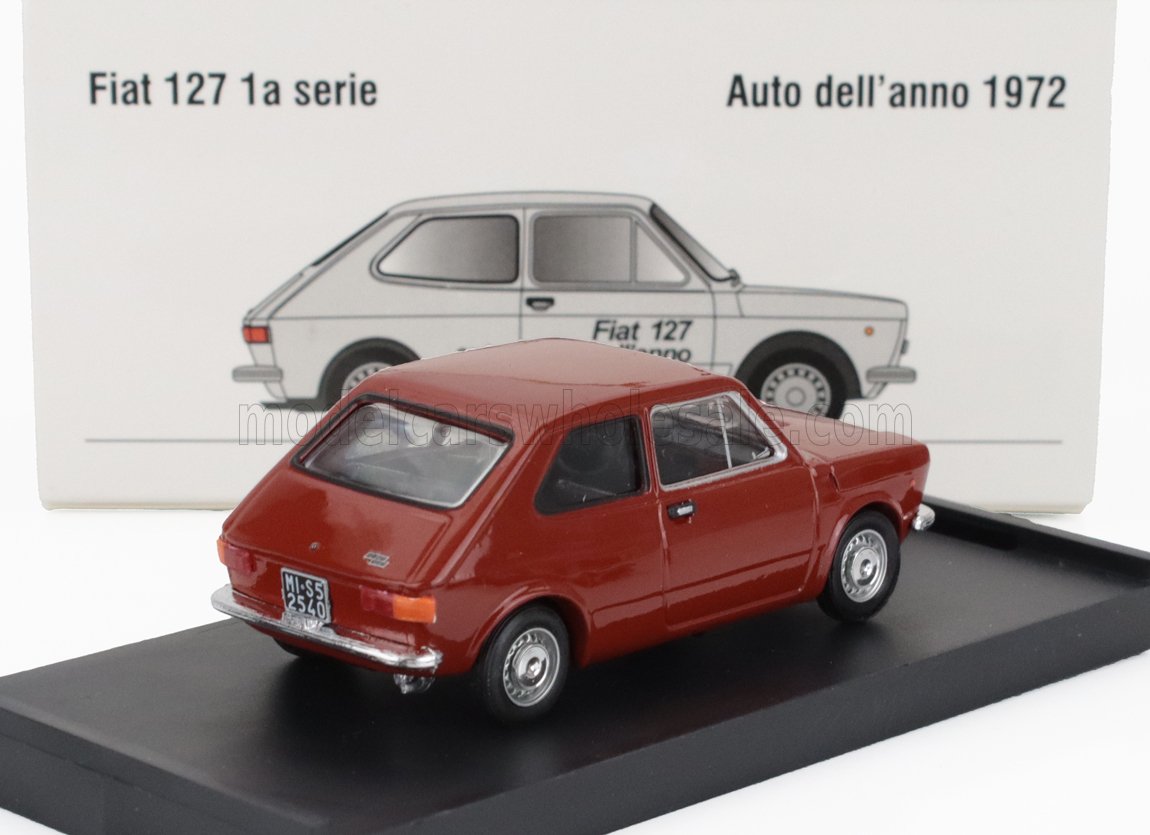 FIAT - 127 1-SERIES 1971 - BLACK INTERIOR - ROSSO SIERRA - RED Scale model car on Vroomi