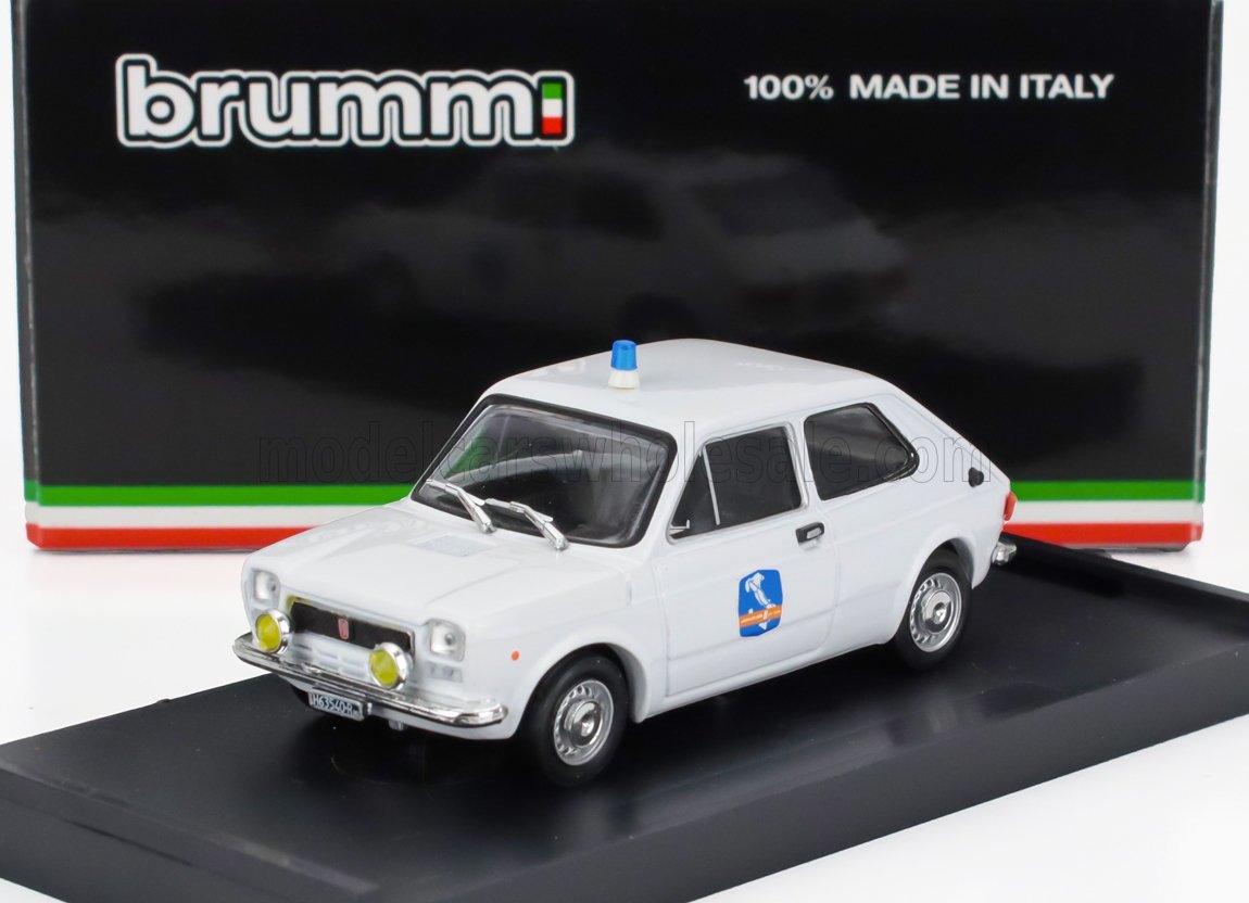 FIAT - 127 1-SERIES SOCIETA' AUTOSTRADE COMO-CHIASSO 1971 - WHITE Scale model car on Vroomi