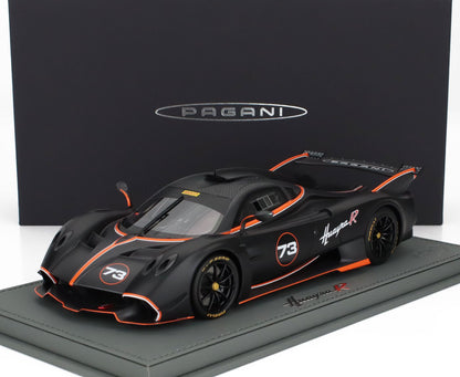 PAGANI | HUAYRA R N 73 RACING 2021 - CON VETRINA - WITH SHOWCASE | MATT BLACK CARBON