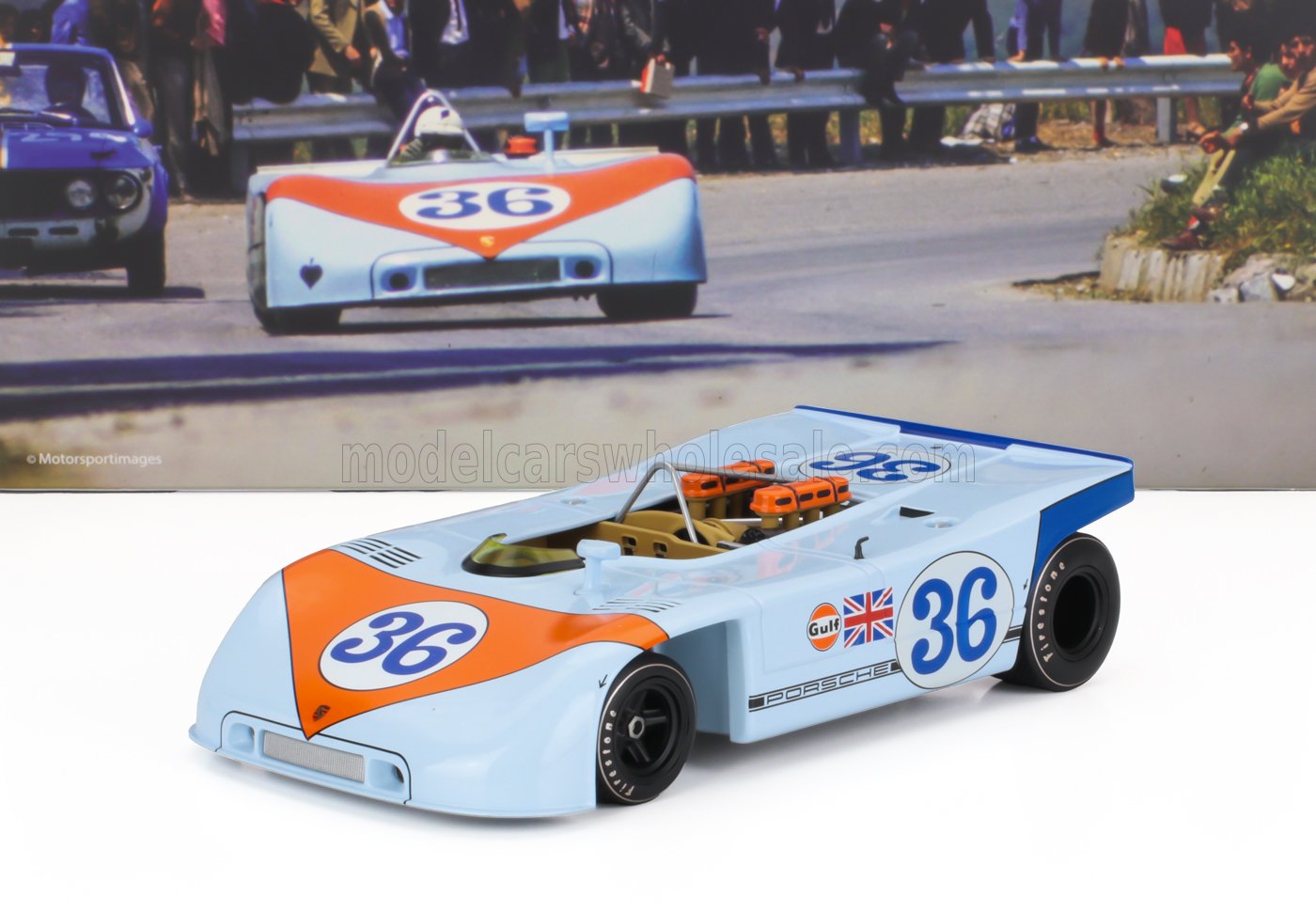 PORSCHE | 908/03 SPIDER TEAM JOHN WYER AUTOMOTIVE ENGINEERING GULF N 36 TARGA FLORIO 1970 RICHARD ATTWOOD - BJORN WALDEGAARD