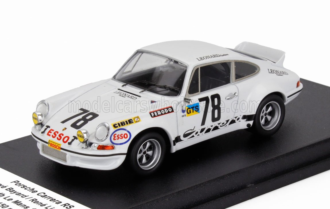 Porsche 911 Carrera RS Coupe No. 78 Hervé Bayard René Ligonnet 24h Le Mans 1973 Trofeu 1:43 scale model