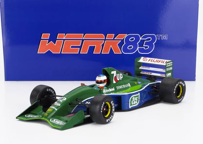 JORDAN - F1  191 TEAM 7up JORDAN N 32 FIRST F1 RACE BELGIUM GP 1991 MICHAEL SCHUMACHER - GREEN BLUE
