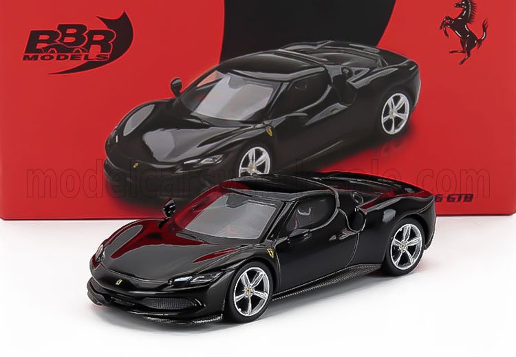 Modelo de carro Ferrari SF90 Stradale em escala 1/18, fundido em metal preto, edição de colecionador, já disponível