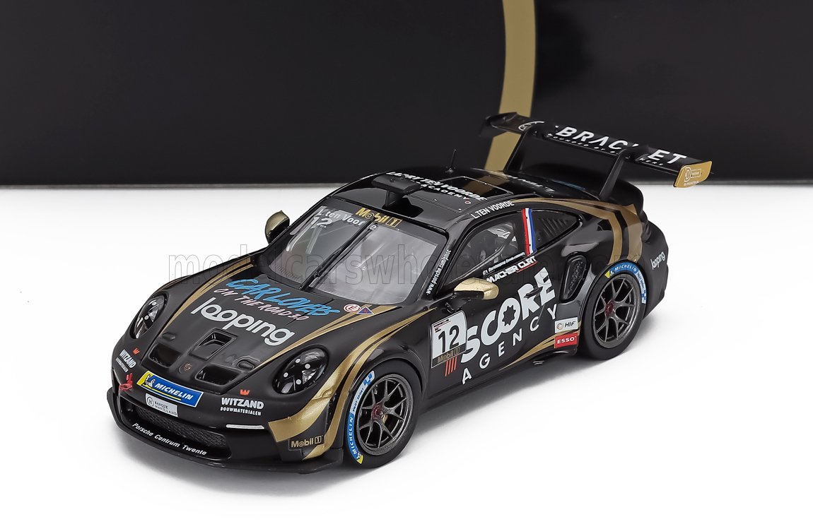 Porsche 911 992 GT3 Cup Team Schumacher CLRT No. 12 Larry Ten Voorde Winner Porsche Cup Monaco 2024 IXO Models 1:43 scale model