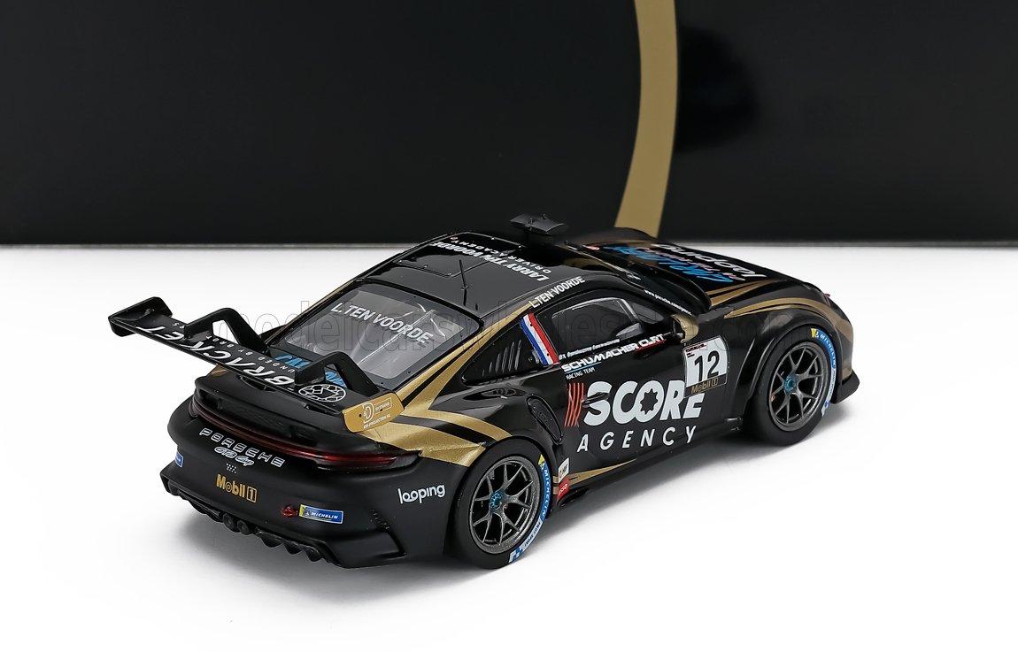 Porsche 911 992 GT3 Cup Team Schumacher CLRT No. 12 Larry Ten Voorde Winner Porsche Cup Monaco 2024 IXO Models 1:43 scale model - image 2