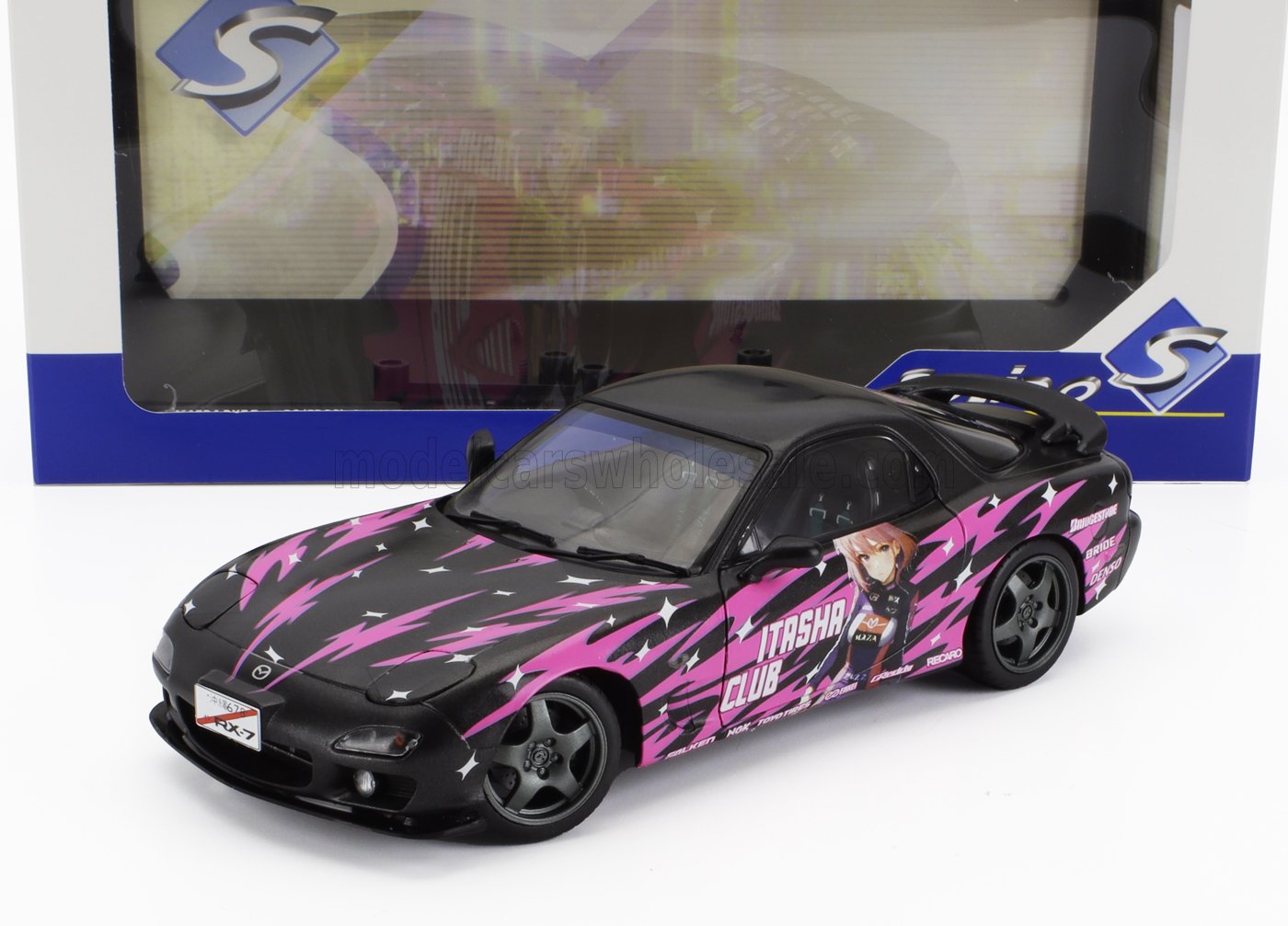 MAZDA - RX-7 (FD3RS) WORKS ITASHA CLUB COUPE 1999 - BLACK FUCSIA - Vroomi