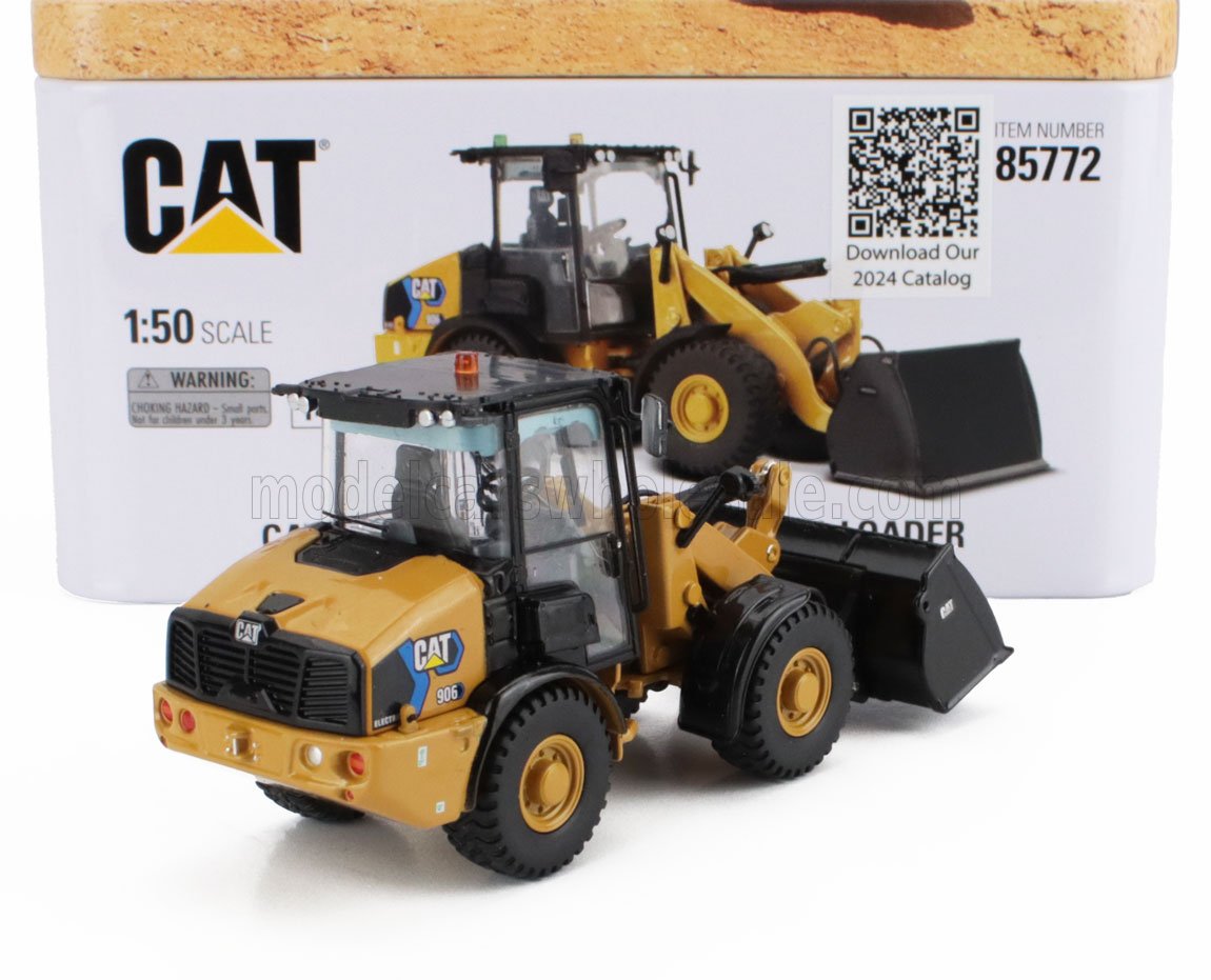 Caterpillar CAT 906 Compact Electric Wheel Loader Yellow Black DM Models 1:50 scale model - image 2
