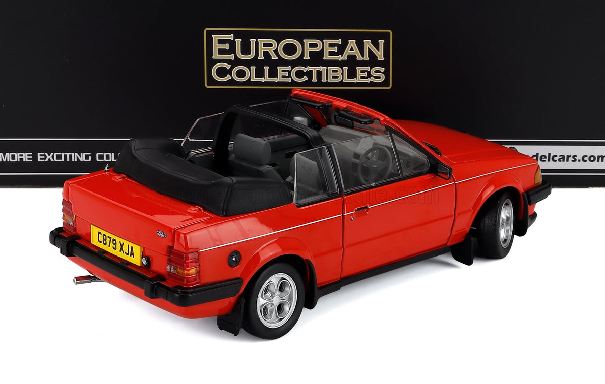Ford Escort XR3i 1.6 MkIII RHD Cabriolet Open 1984 Red Sun Star 1:18 scale model - image 2
